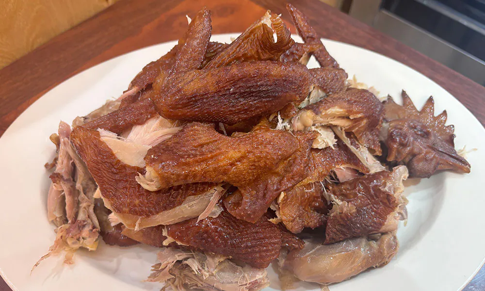 Tender whole chicken braised in soy sauce at HuaYuChuan, a Chinese Restaurant in Flushing